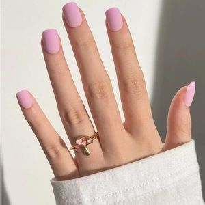 Matte Light Purple/Pink Press On Nails 💅🏼 ✨💕💜